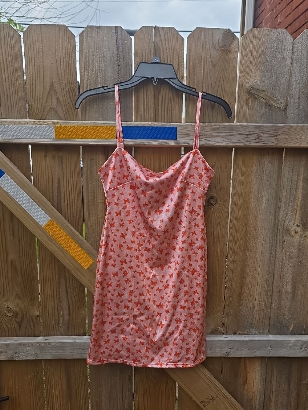Urban Outfitters Pink Slip Top with Red Accents
